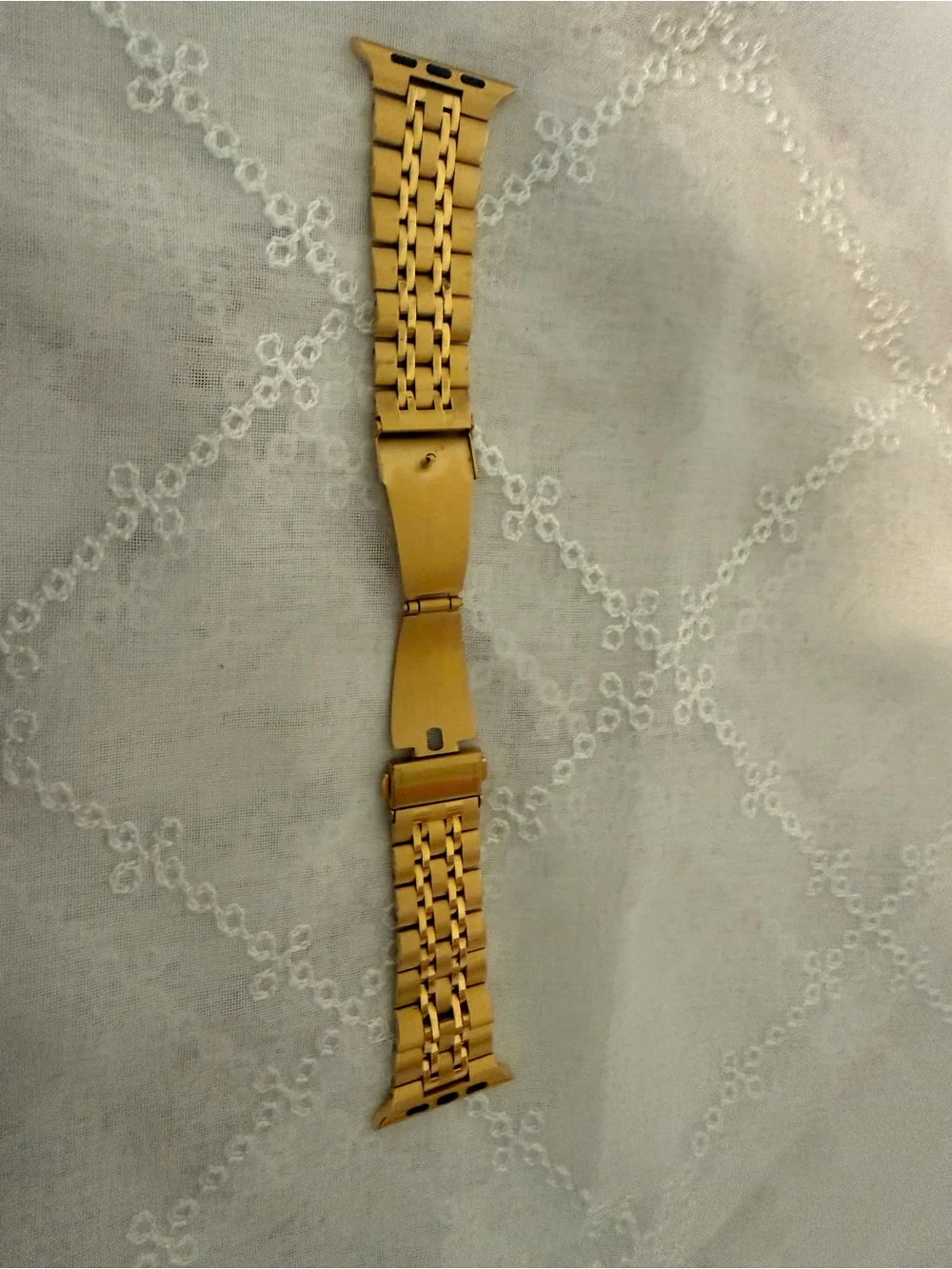 Gold Tone Metal Link Watch Bracelet